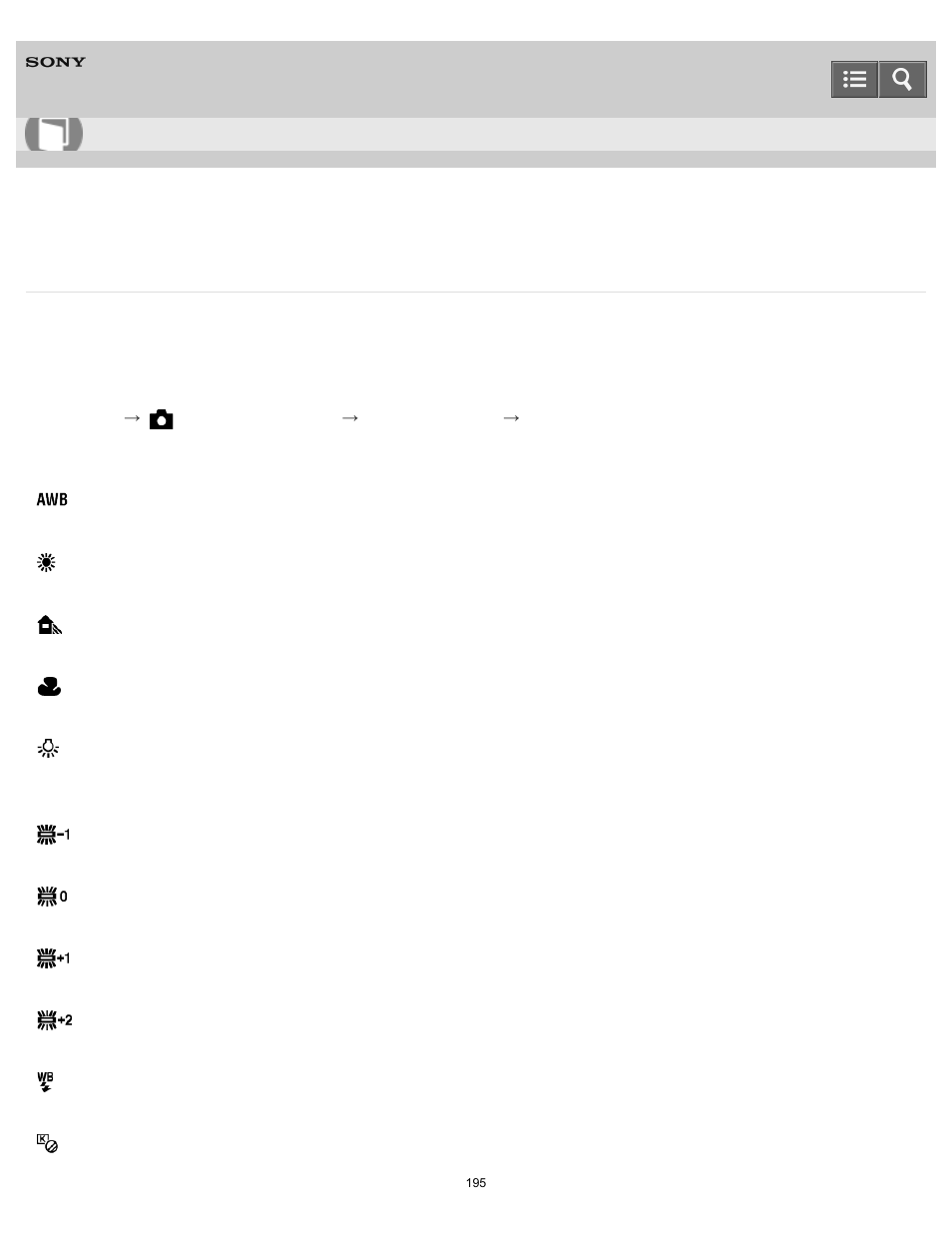 White balance, Help guide | Sony DSC-RX10 User Manual | Page 204 / 422