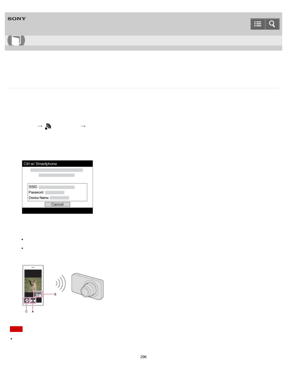 Ctrl w/ smartphone, Help guide | Sony DSC-RX10 User Manual | Page 305 / 422