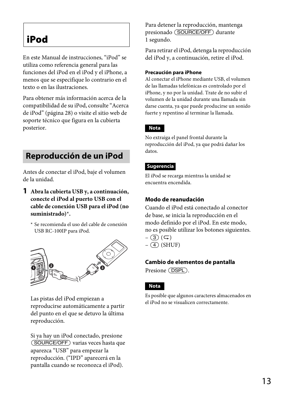 Ipod, Reproducción de un ipod | Sony CDX-GT570UP User Manual | Page 77 / 100