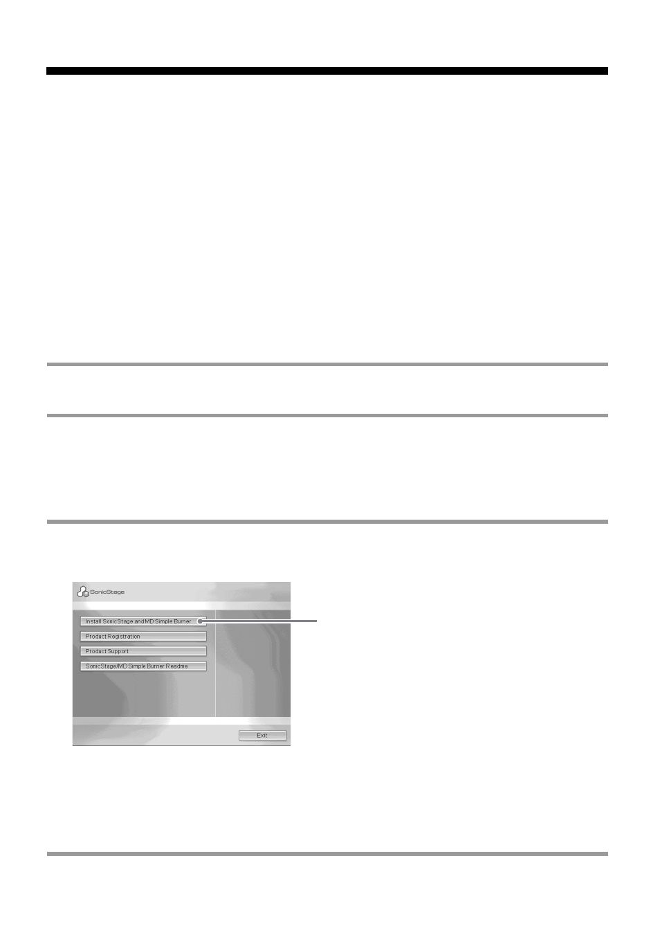 Installing the software onto your computer | Sony MZ-NF520D User Manual | Page 47 / 68