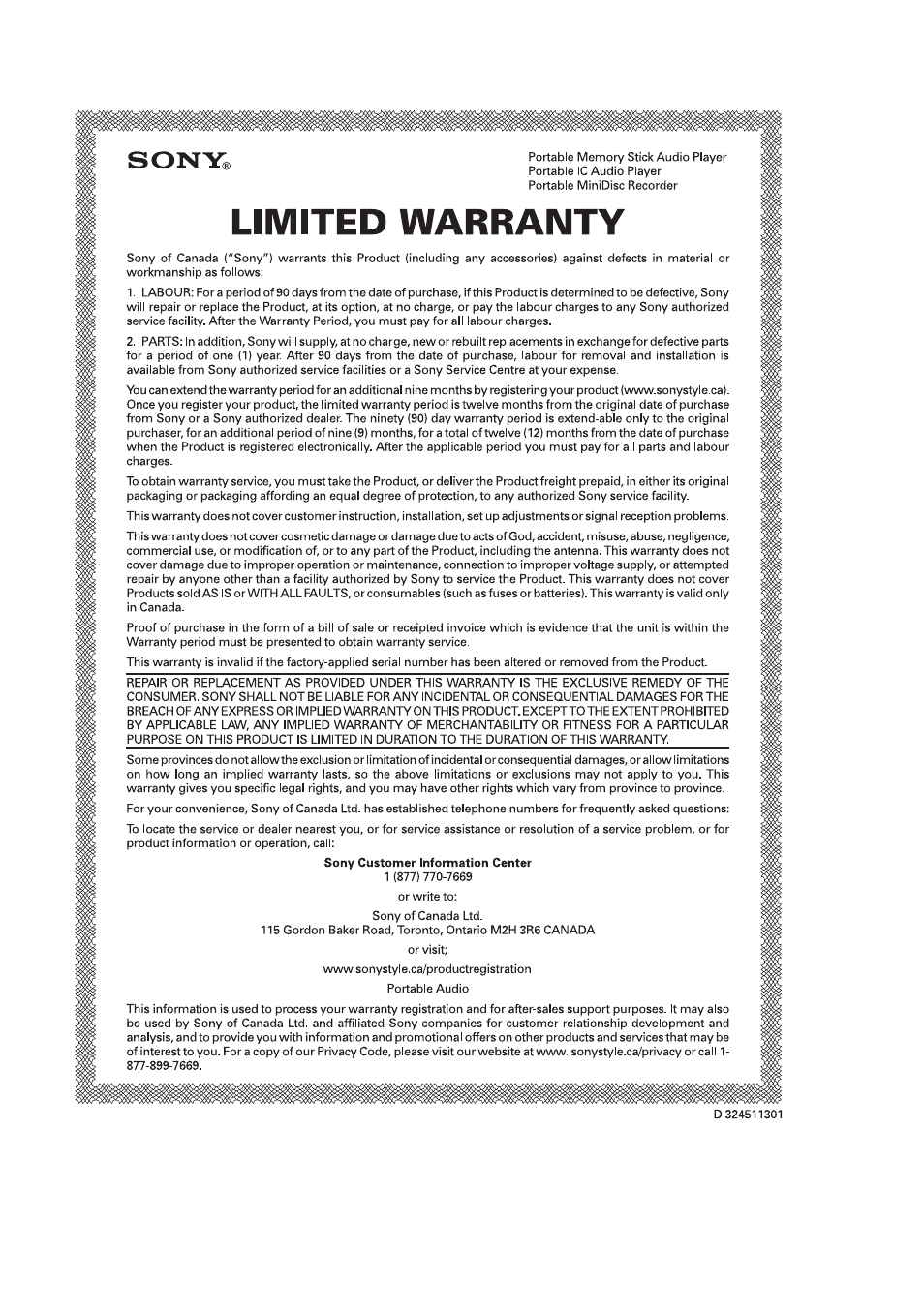 Sony MZ-NF520D User Manual | Page 67 / 68
