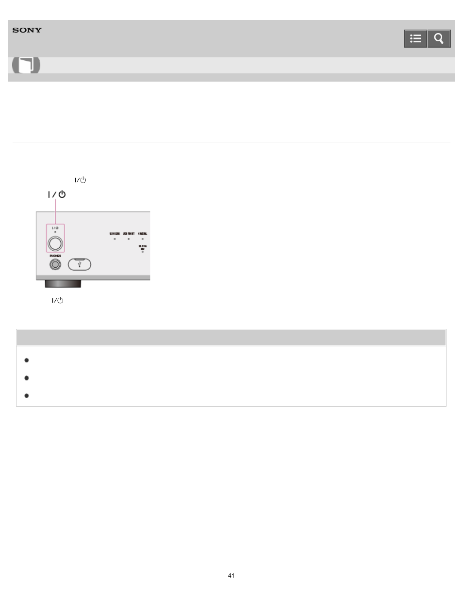Prep 3. turning on the usb dac amplifier, Help guide | Sony UDA-1 User Manual | Page 41 / 79