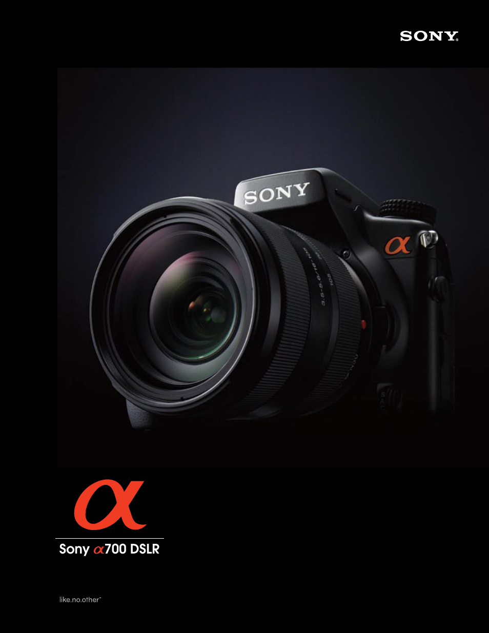 Sony DSLR-A700P User Manual | 4 pages