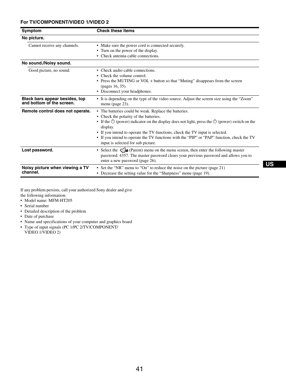 Sony MFM-HT205 User Manual | Page 41 / 133