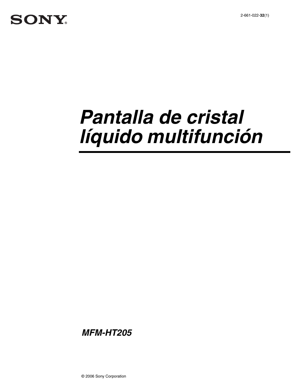 Pantalla de cristal líquido multifunción | Sony MFM-HT205 User Manual | Page 89 / 133