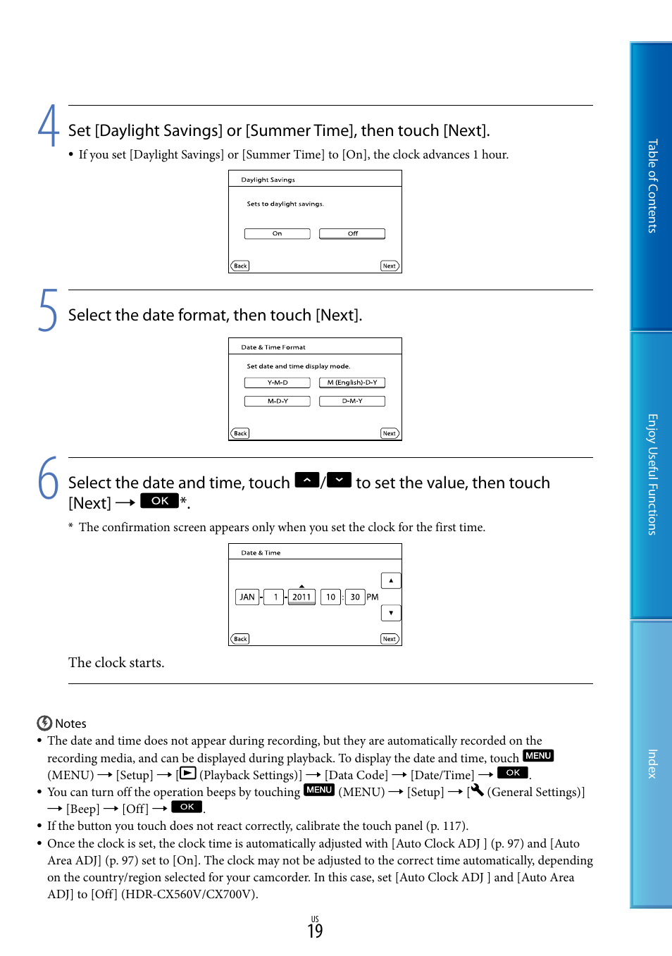Sony HDR-CX700V User Manual | Page 19 / 128