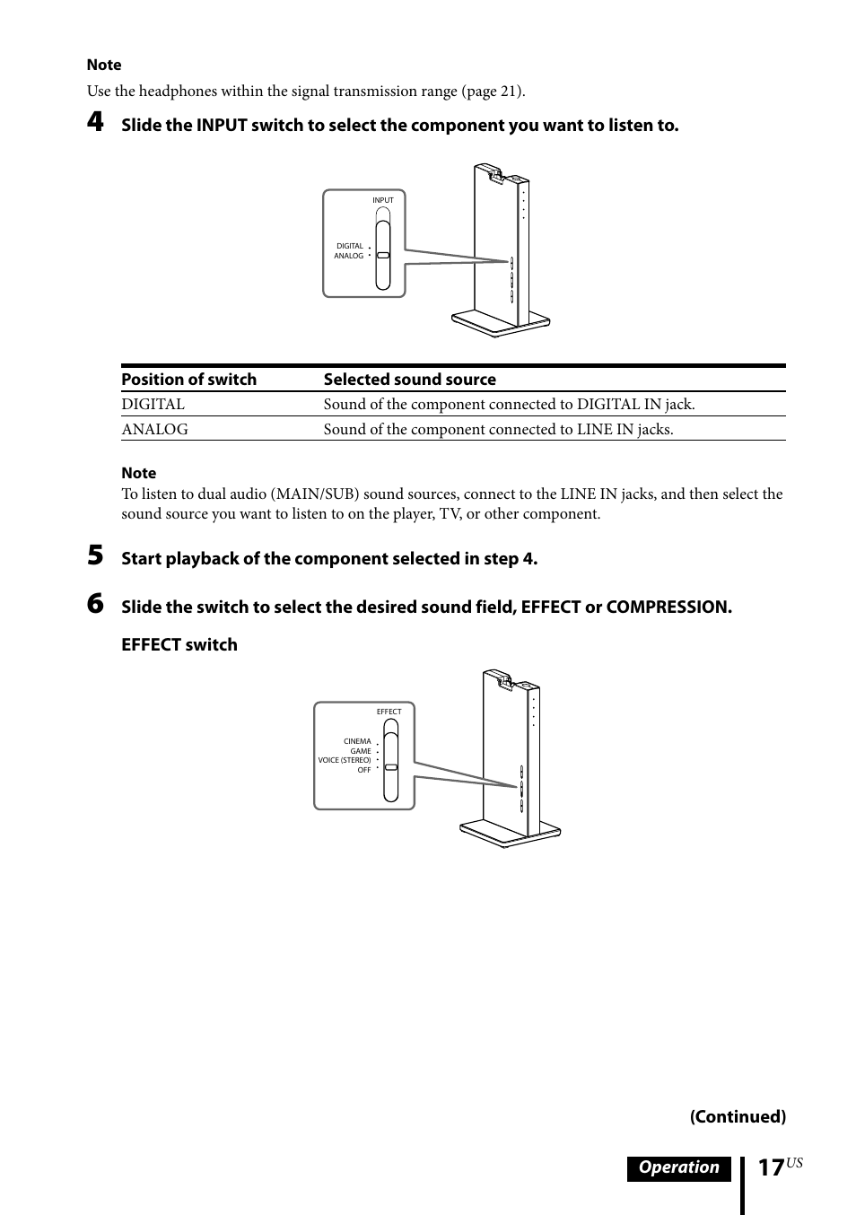 Sony MDR-DS6500 User Manual | Page 17 / 88