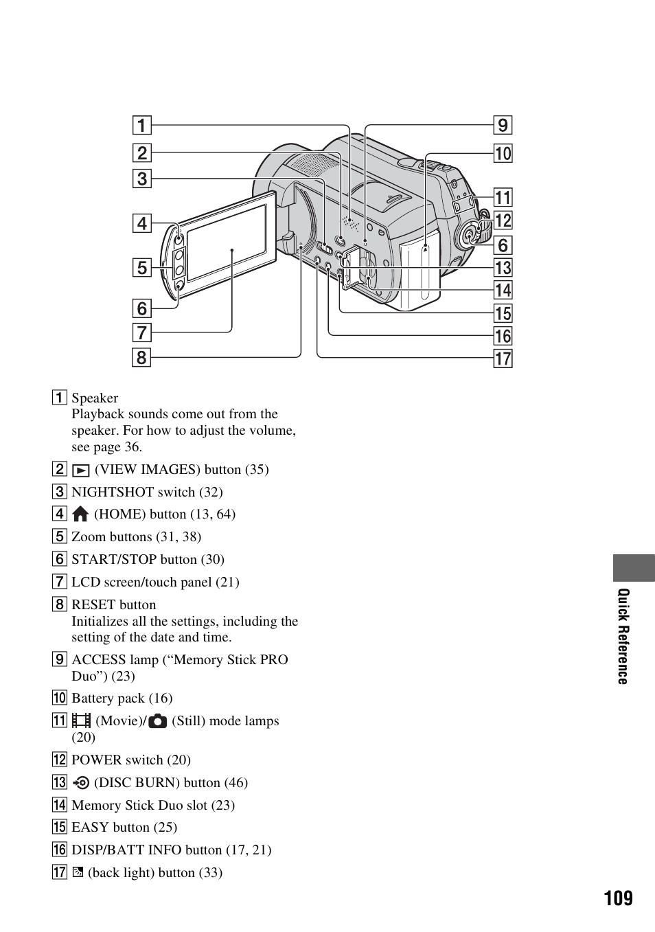 P. 109) | Sony HDR-SR10 User Manual | Page 109 / 119