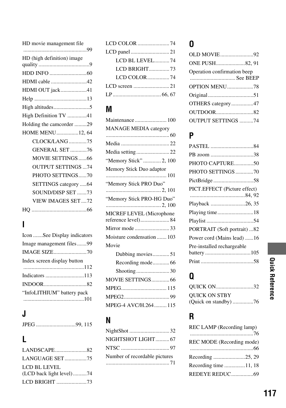 Sony HDR-SR10 User Manual | Page 117 / 119