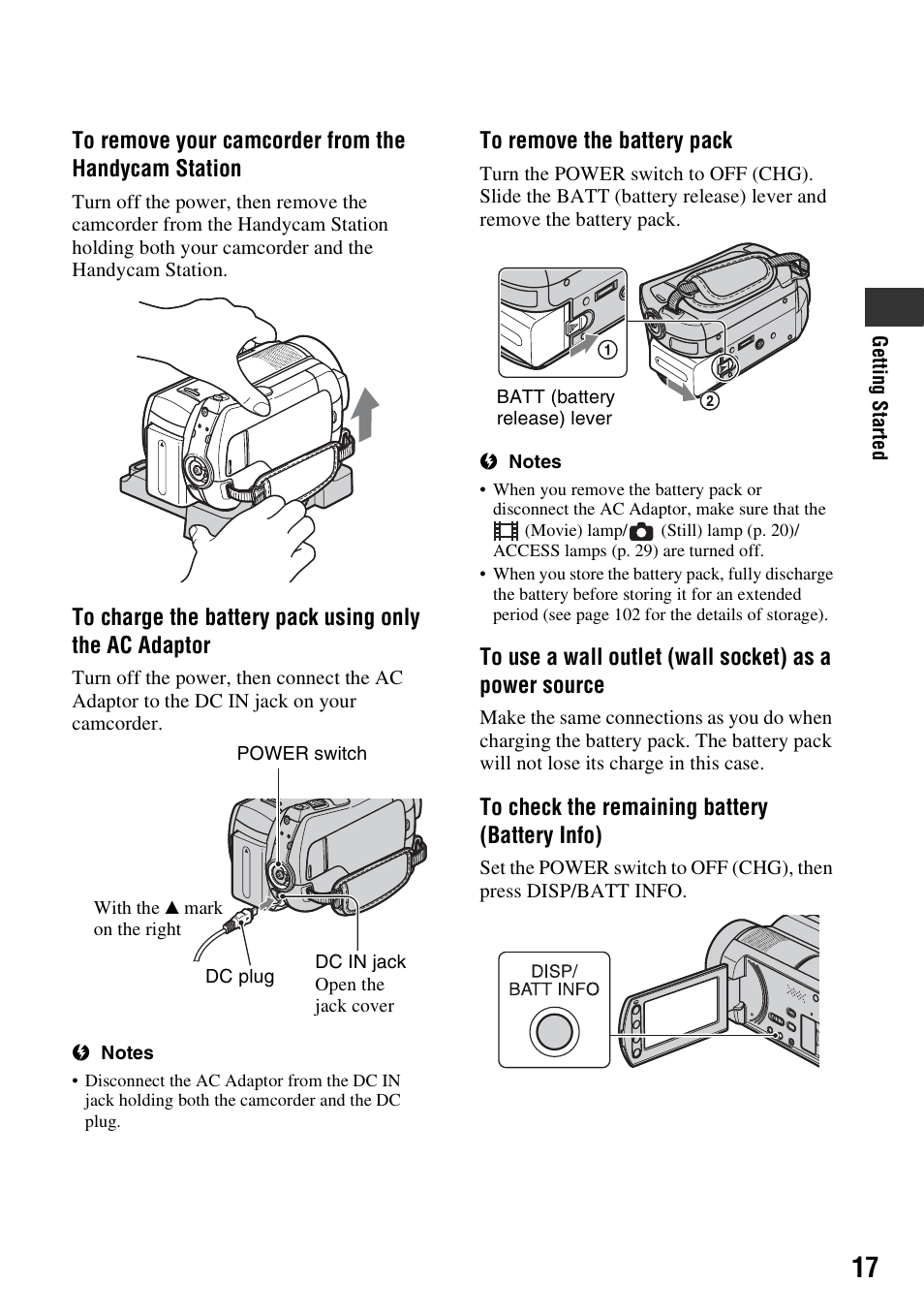 Sony HDR-SR10 User Manual | Page 17 / 119