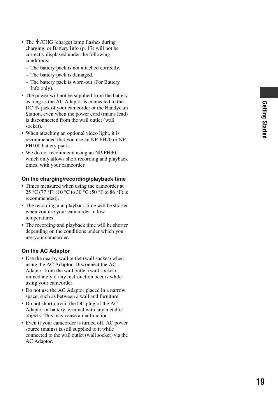 Sony HDR-SR10 User Manual | Page 19 / 119