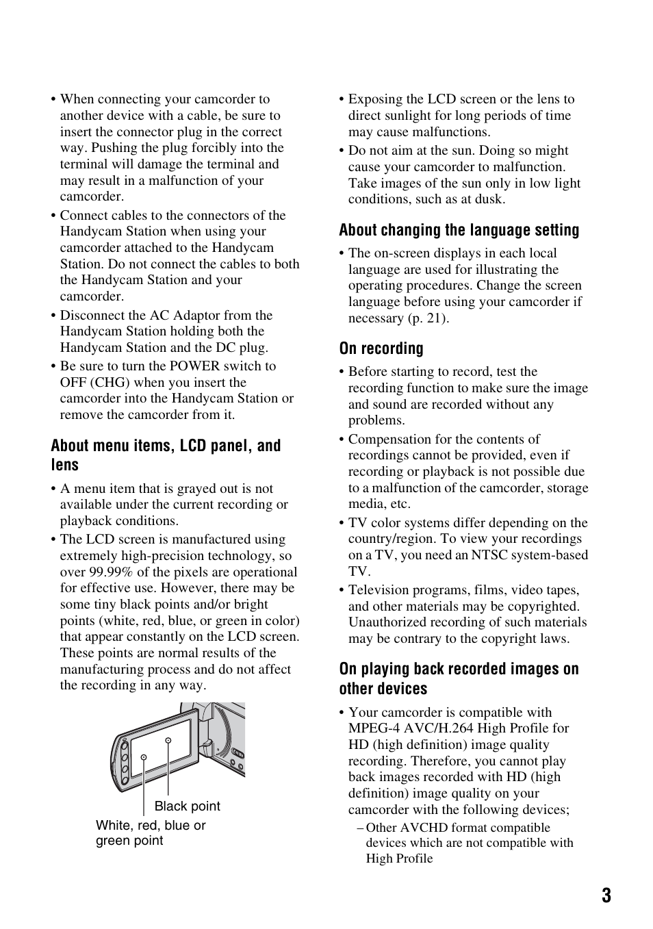 Sony HDR-SR10 User Manual | Page 3 / 119