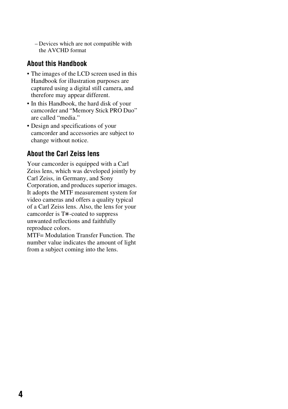 Sony HDR-SR10 User Manual | Page 4 / 119