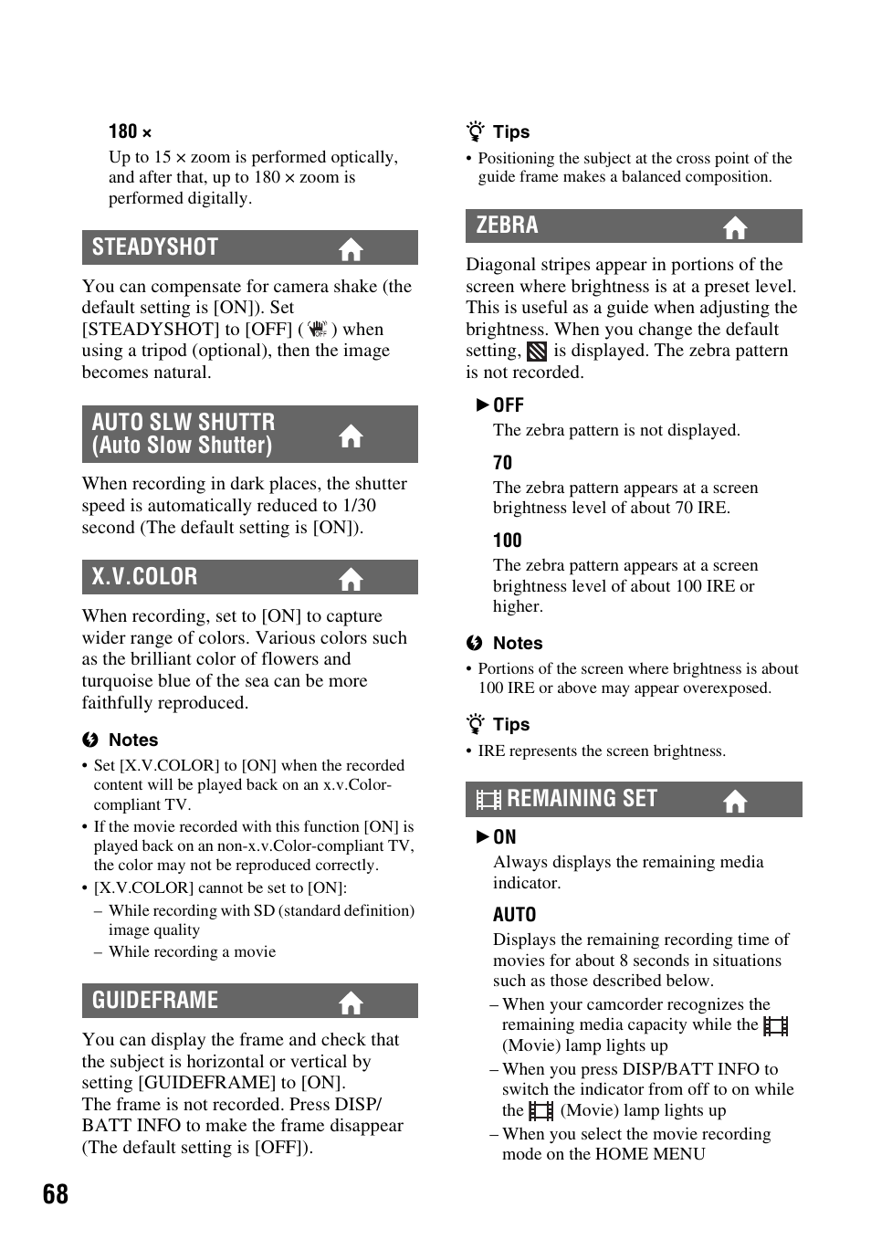 Sony HDR-SR10 User Manual | Page 68 / 119