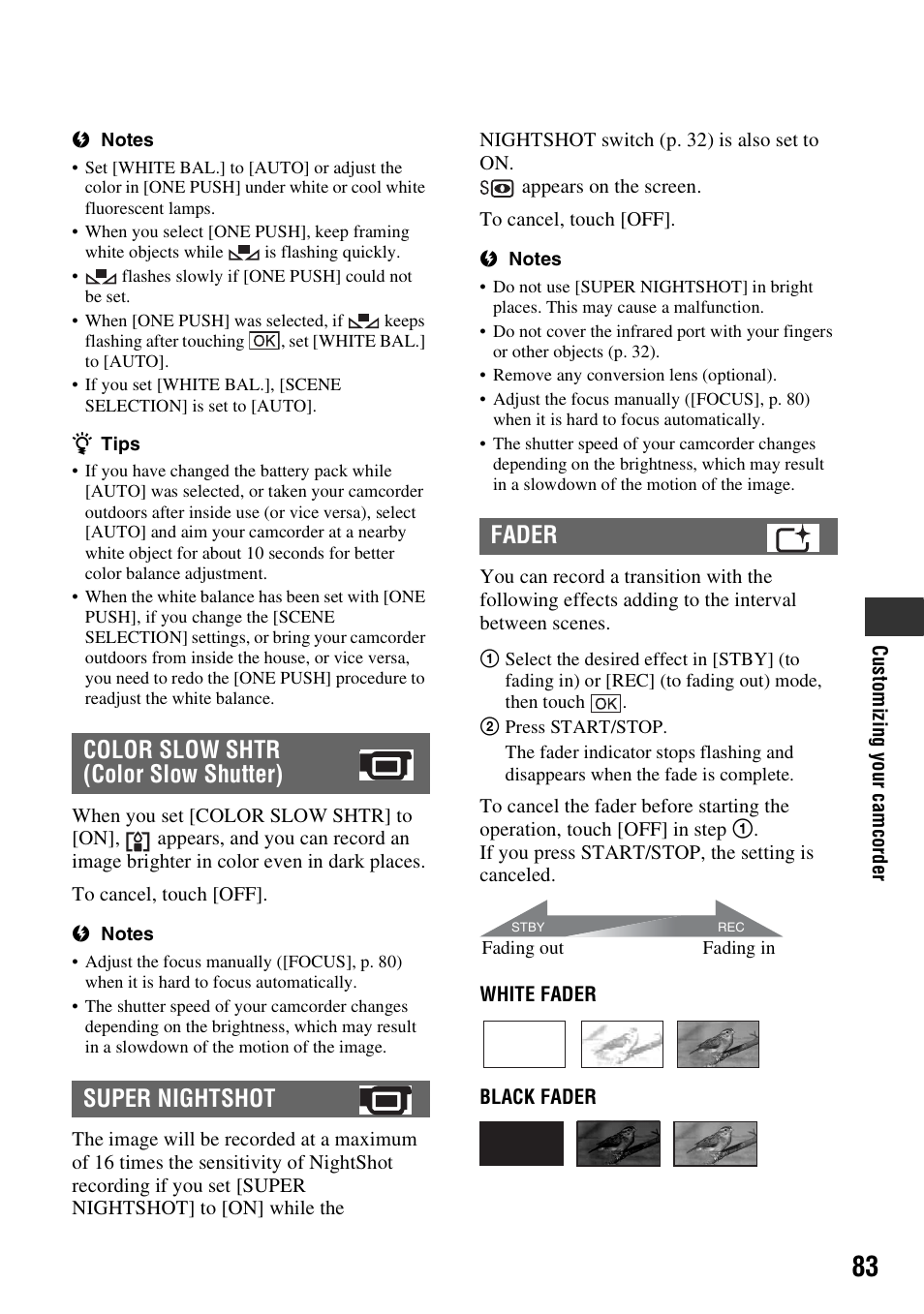 P. 83) | Sony HDR-SR10 User Manual | Page 83 / 119