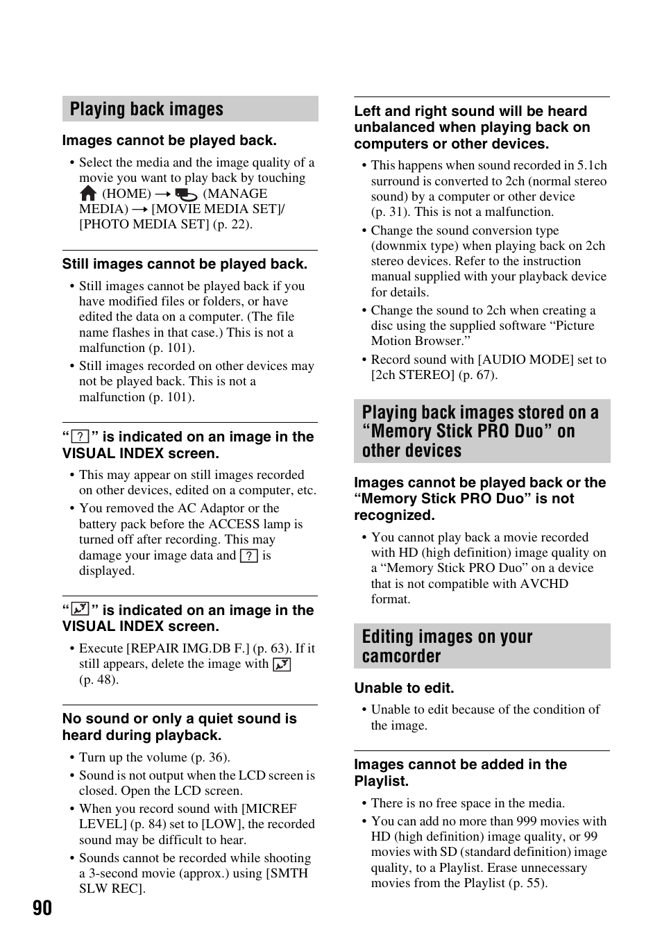 Sony HDR-SR10 User Manual | Page 90 / 119