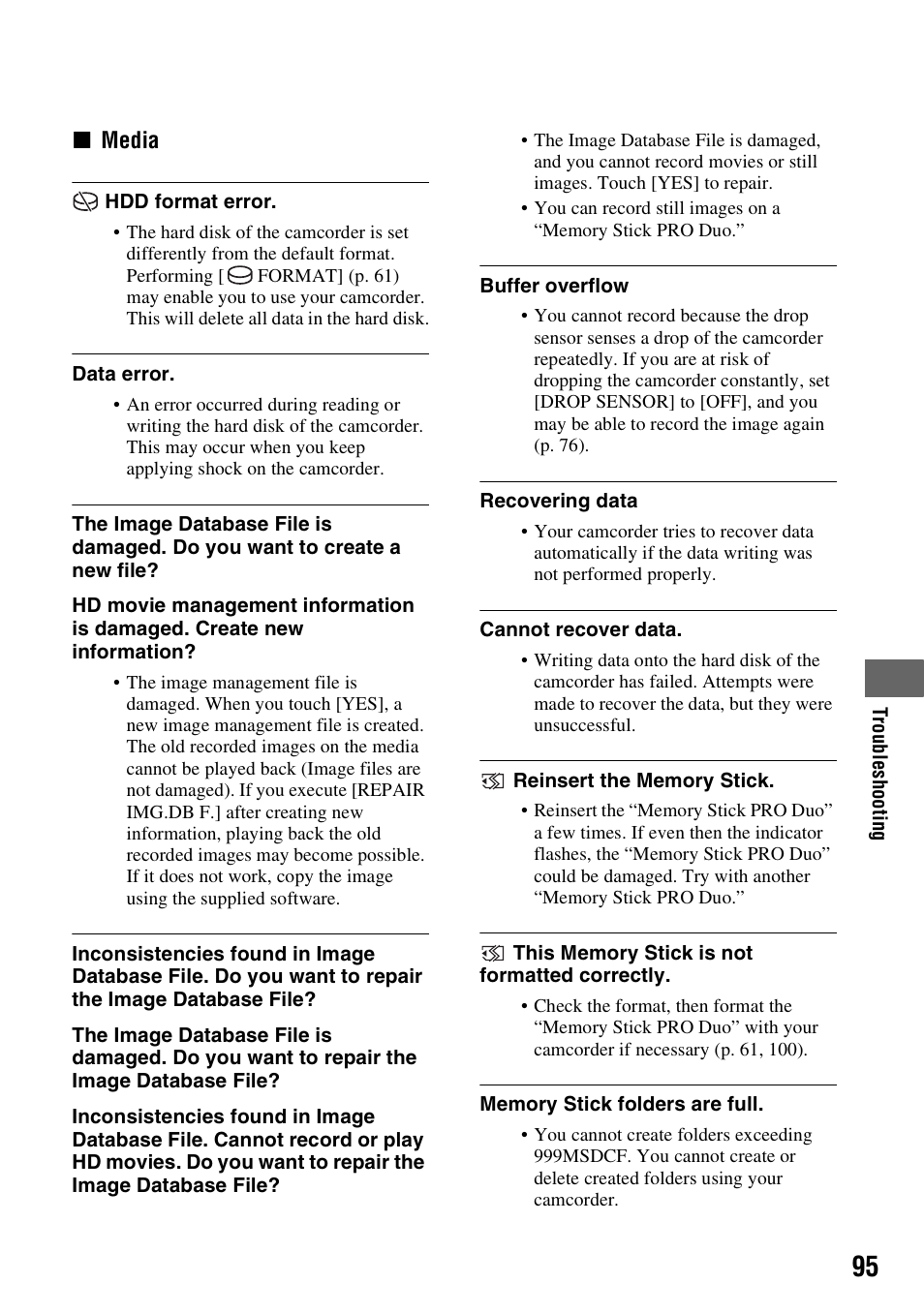 Sony HDR-SR10 User Manual | Page 95 / 119