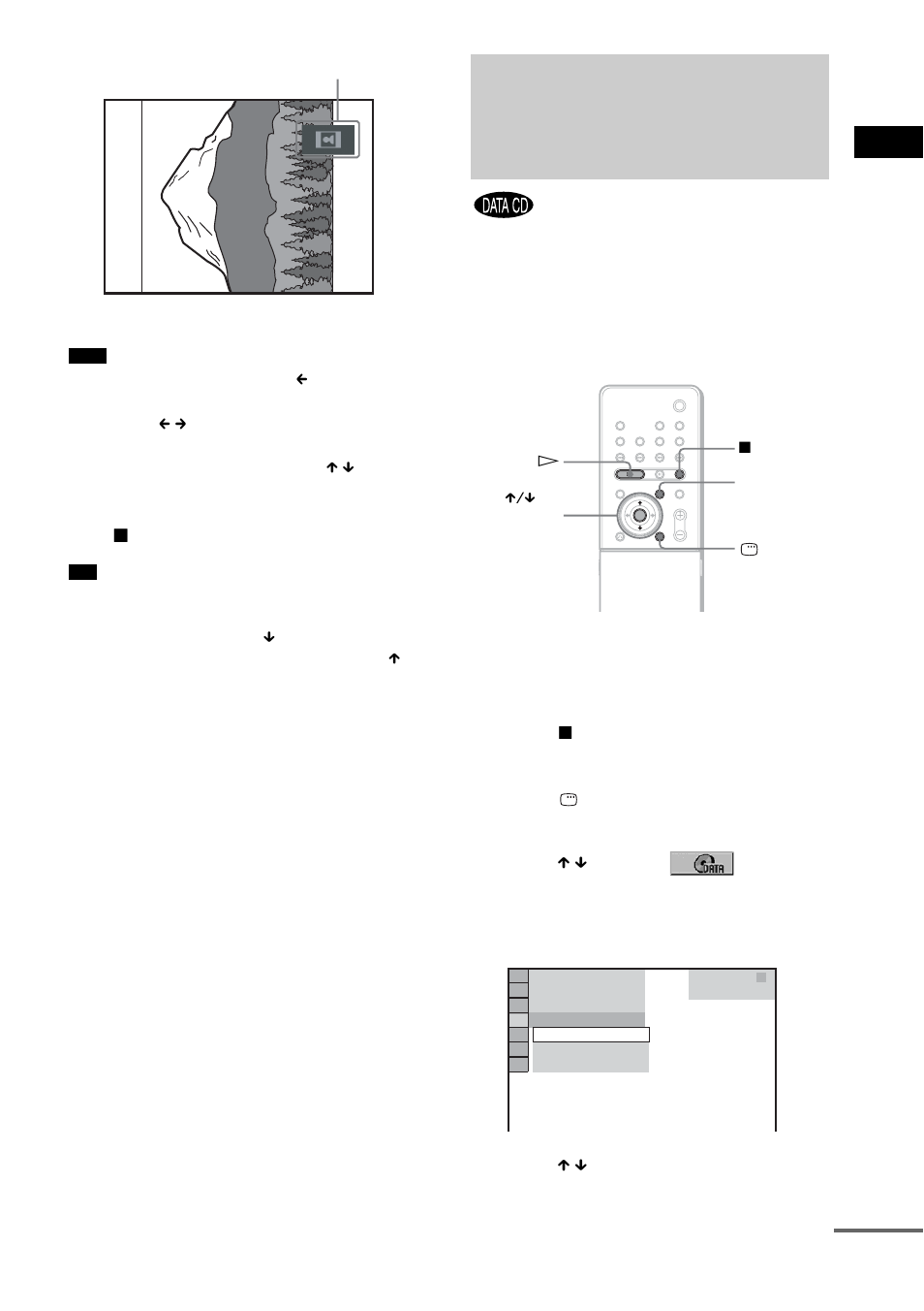 Playing audio tracks and images as a, Slide show with sound | Sony DAV-FX10 User Manual | Page 43 / 100
