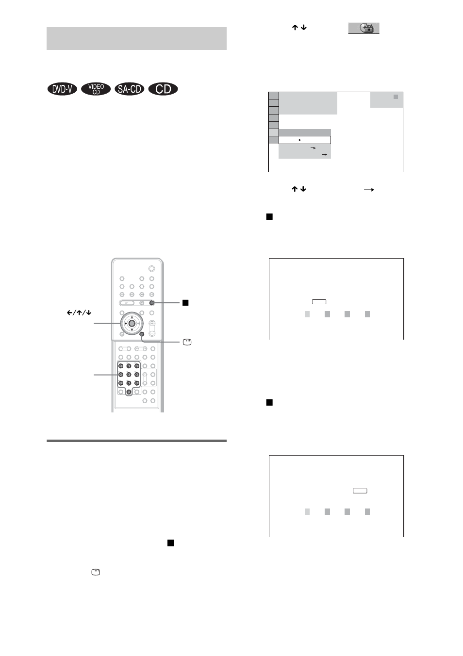 Locking discs, Custom parental control, parental control) | Sony DAV-FX10 User Manual | Page 60 / 100