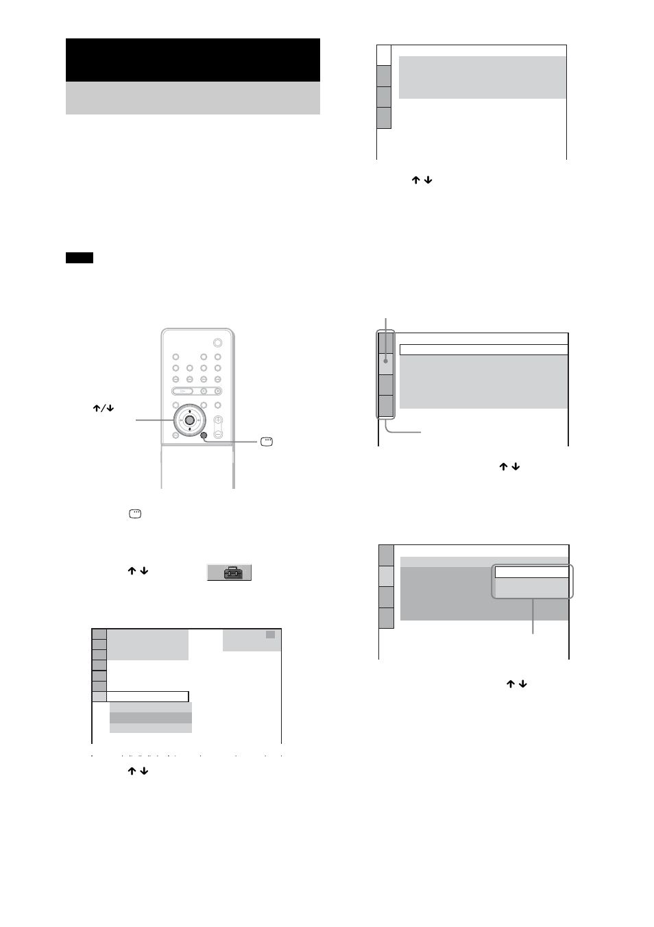 Settings and adjustments, Using the setup display | Sony DAV-FX10 User Manual | Page 72 / 100