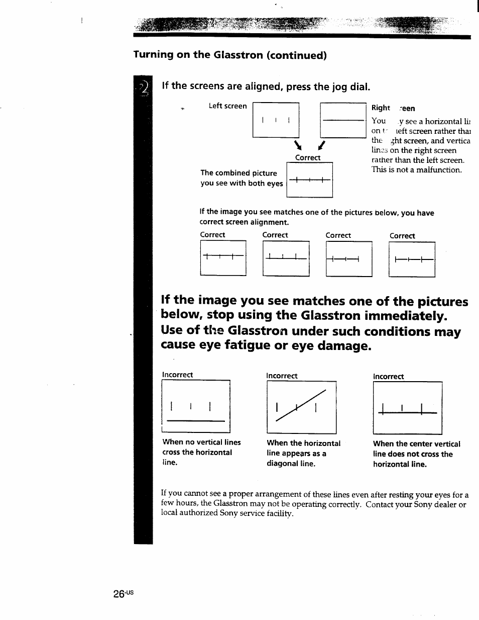 If the screens are aligned, press the jog dial | Sony PLM-S700 User Manual | Page 26 / 57