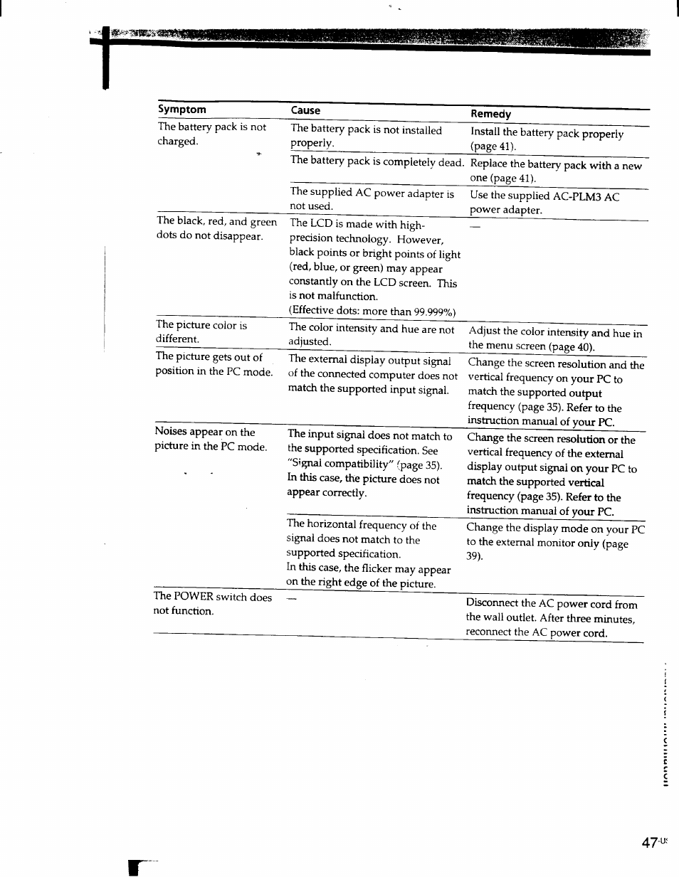 Sony PLM-S700 User Manual | Page 47 / 57