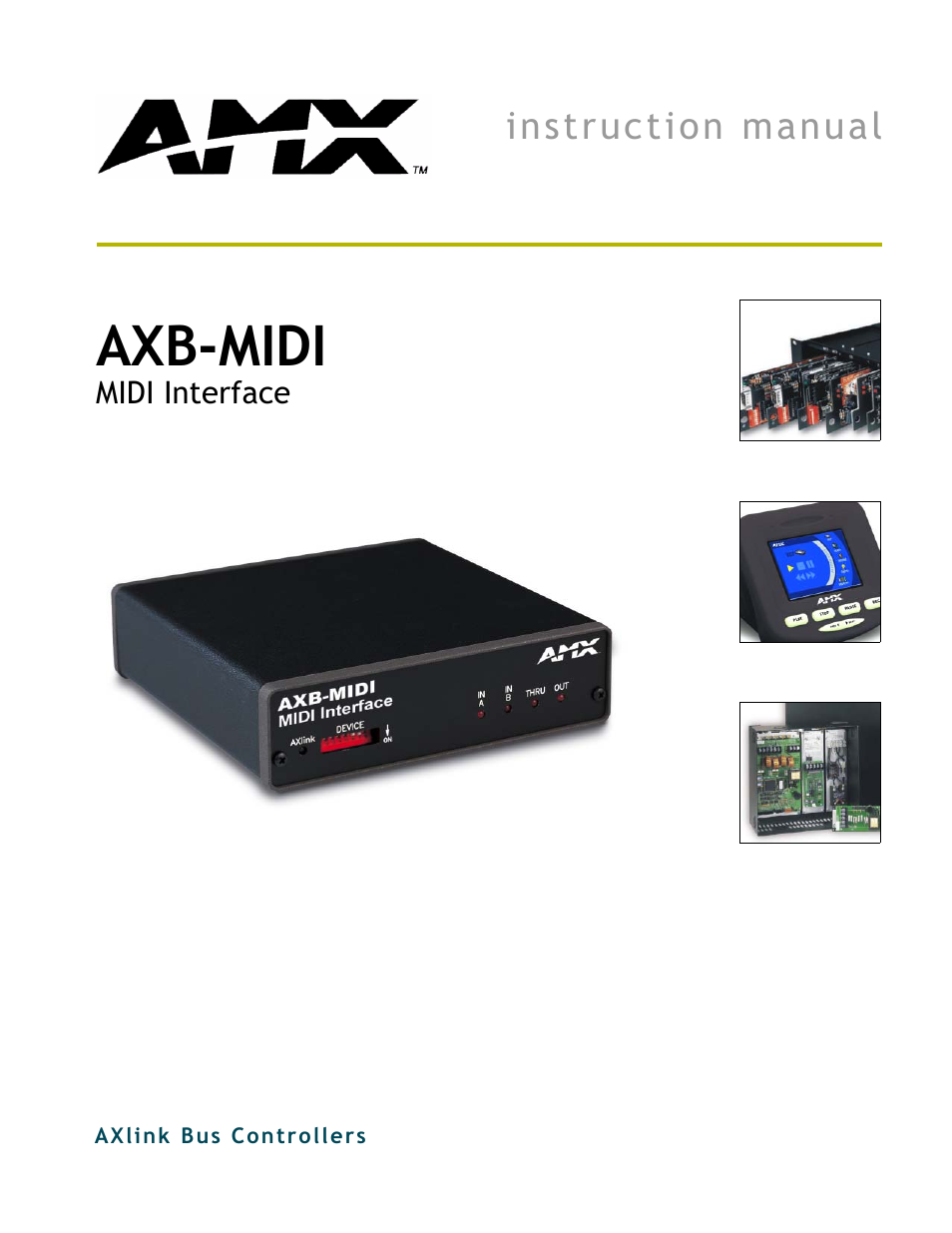 AMX AXB-MIDI User Manual | 20 pages