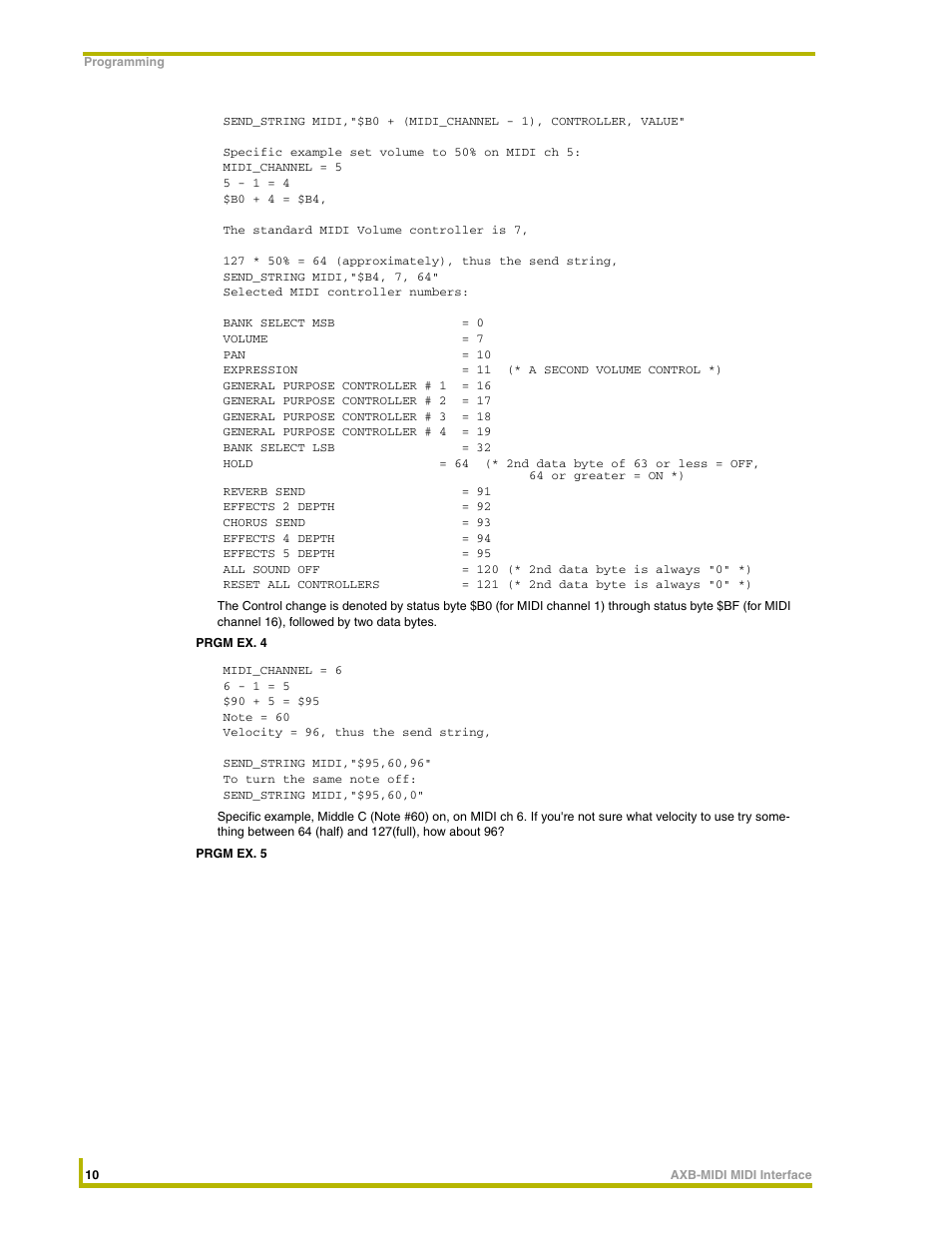 AMX AXB-MIDI User Manual | Page 14 / 20