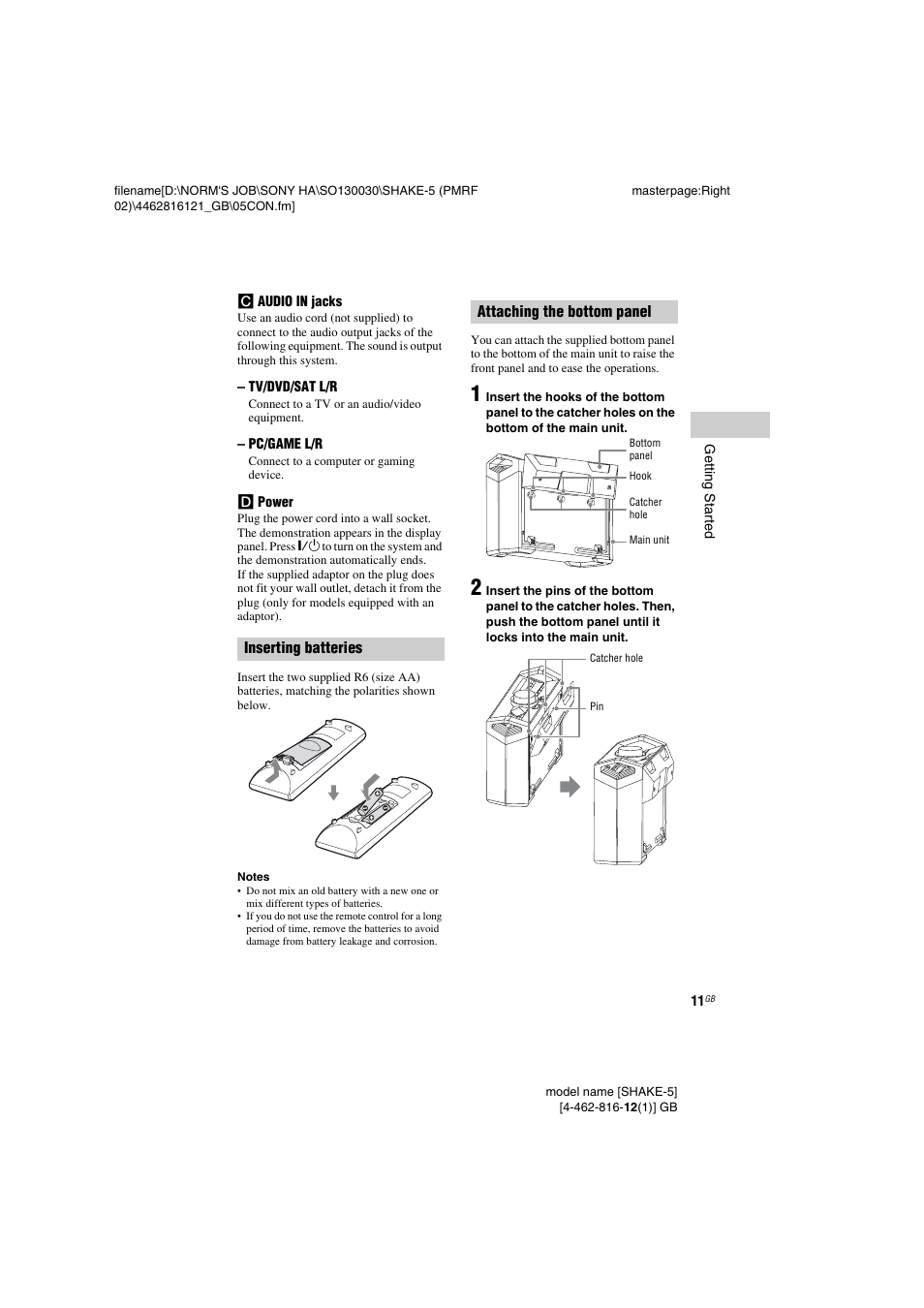 Sony SHAKE5 User Manual | Page 11 / 40