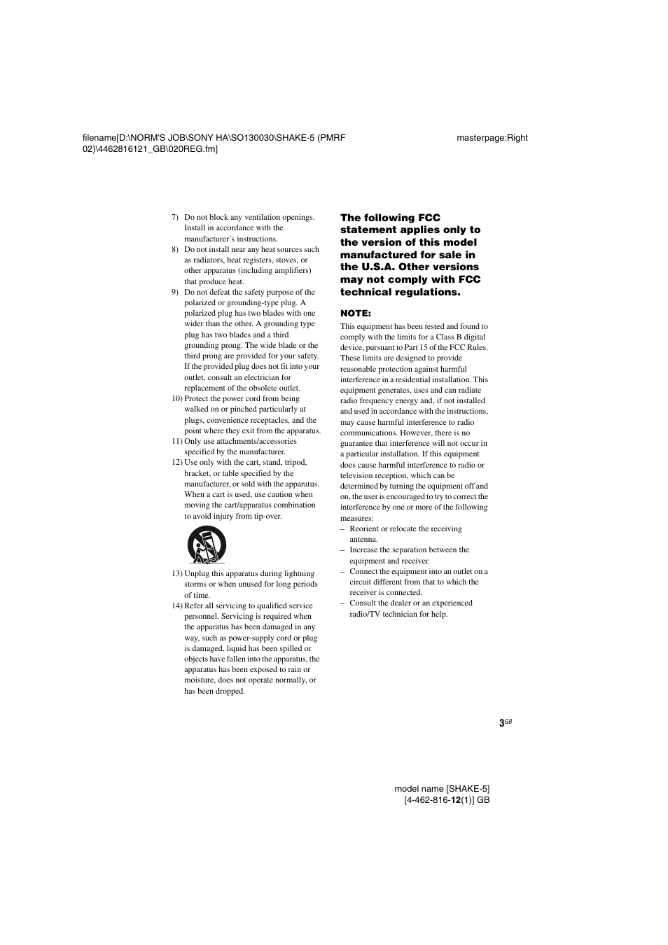 Sony SHAKE5 User Manual | Page 3 / 40