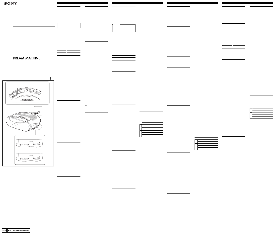 Sony ICF-C211 User Manual | 2 pages