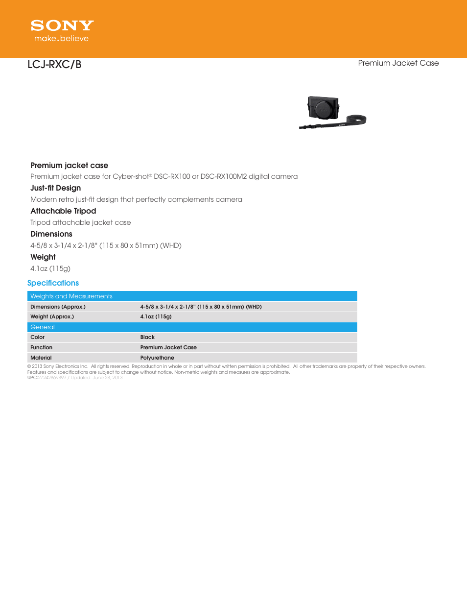 Sony LCJ-RXC User Manual | 1 page