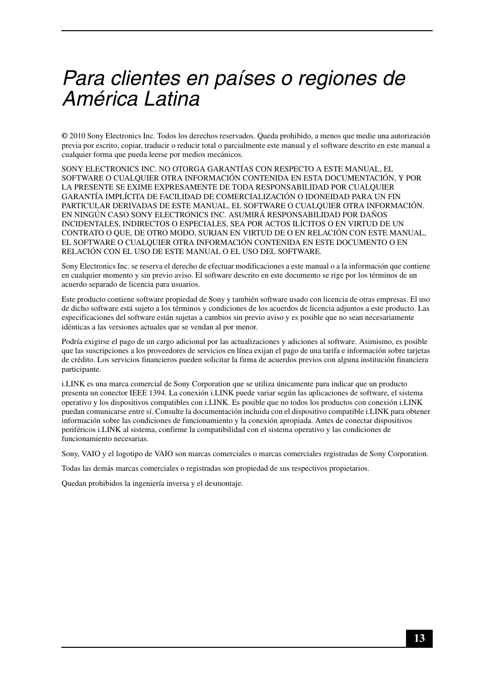 Sony VPCW211AX User Manual | Page 13 / 24