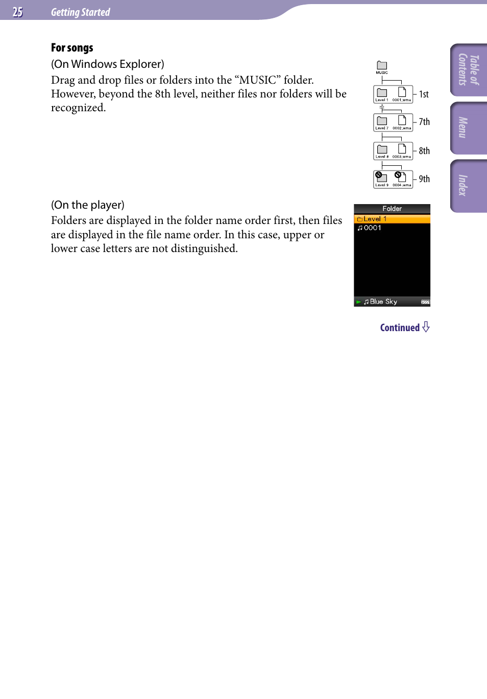 Sony NWZ-A728KEYS User Manual | Page 25 / 133