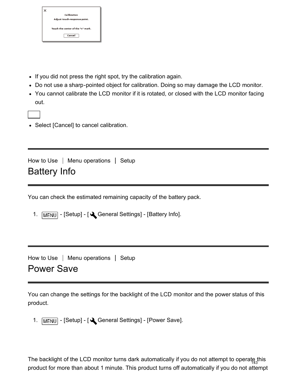 Battery info, Power save | Sony FDR-AX100 User Manual | Page 155 / 204