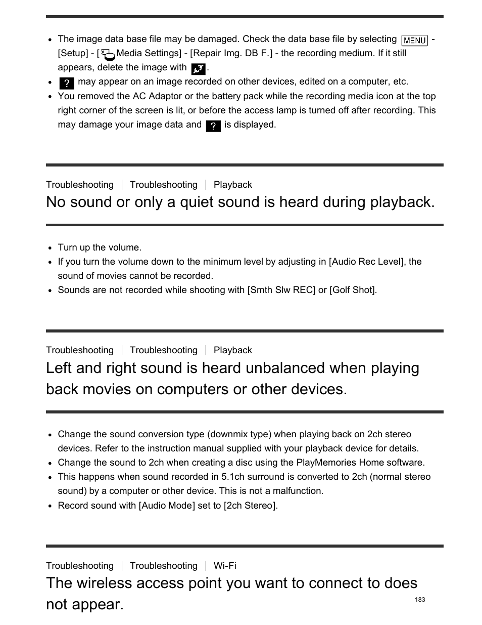 Back movies on computers or other devices, Appear | Sony FDR-AX100 User Manual | Page 195 / 204