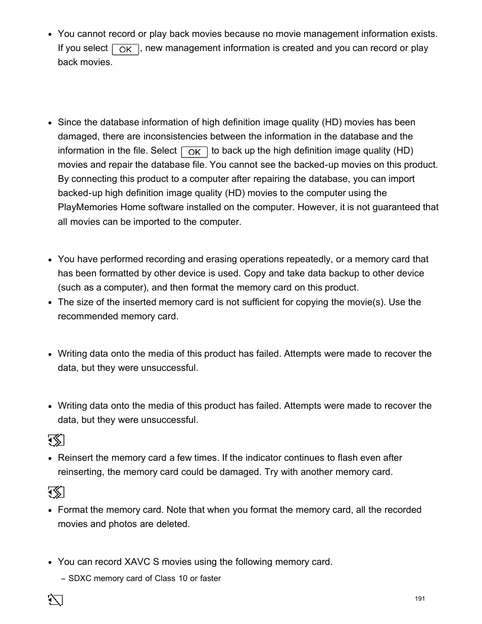 Sony FDR-AX100 User Manual | Page 203 / 204