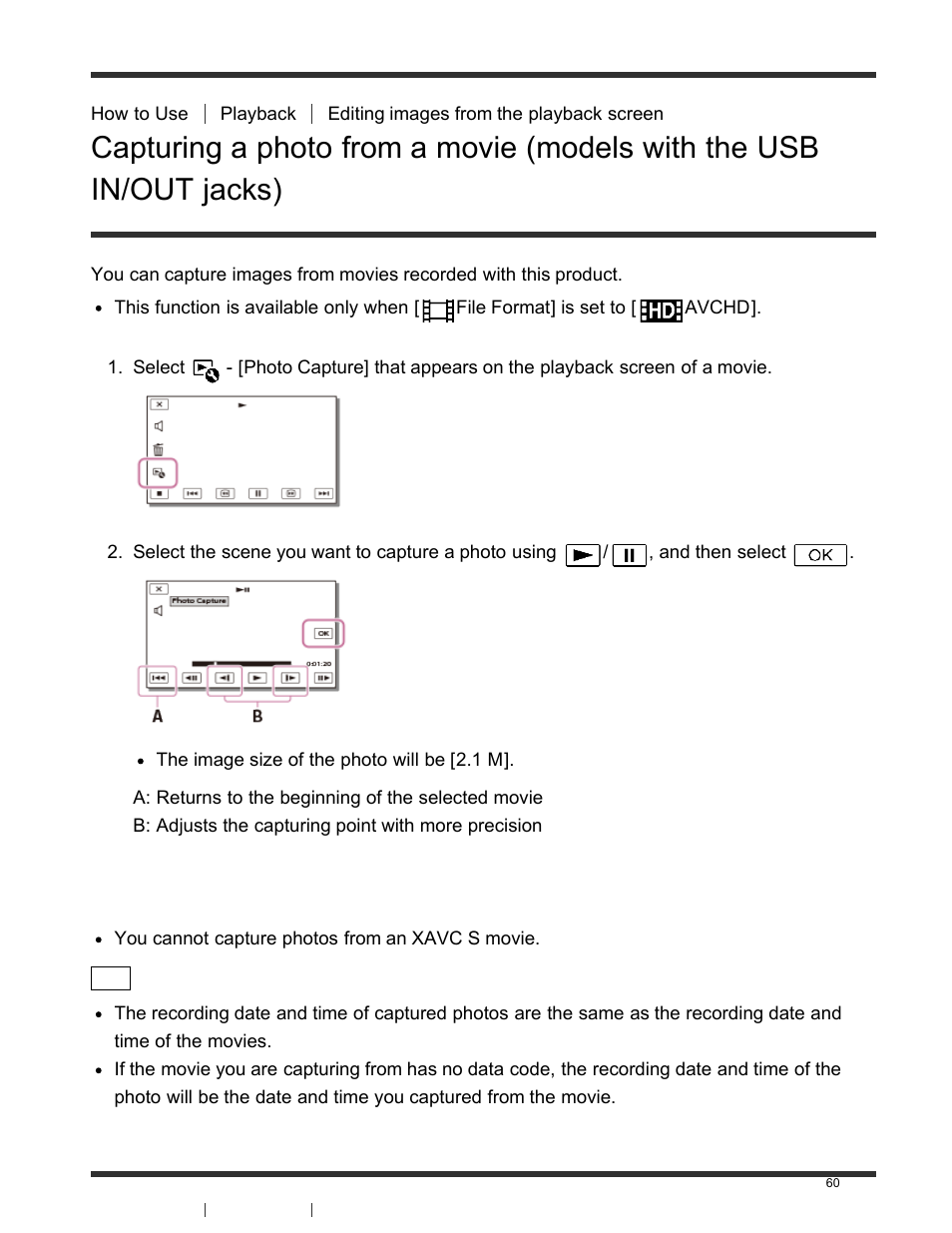 Out jacks) | Sony FDR-AX100 User Manual | Page 72 / 204