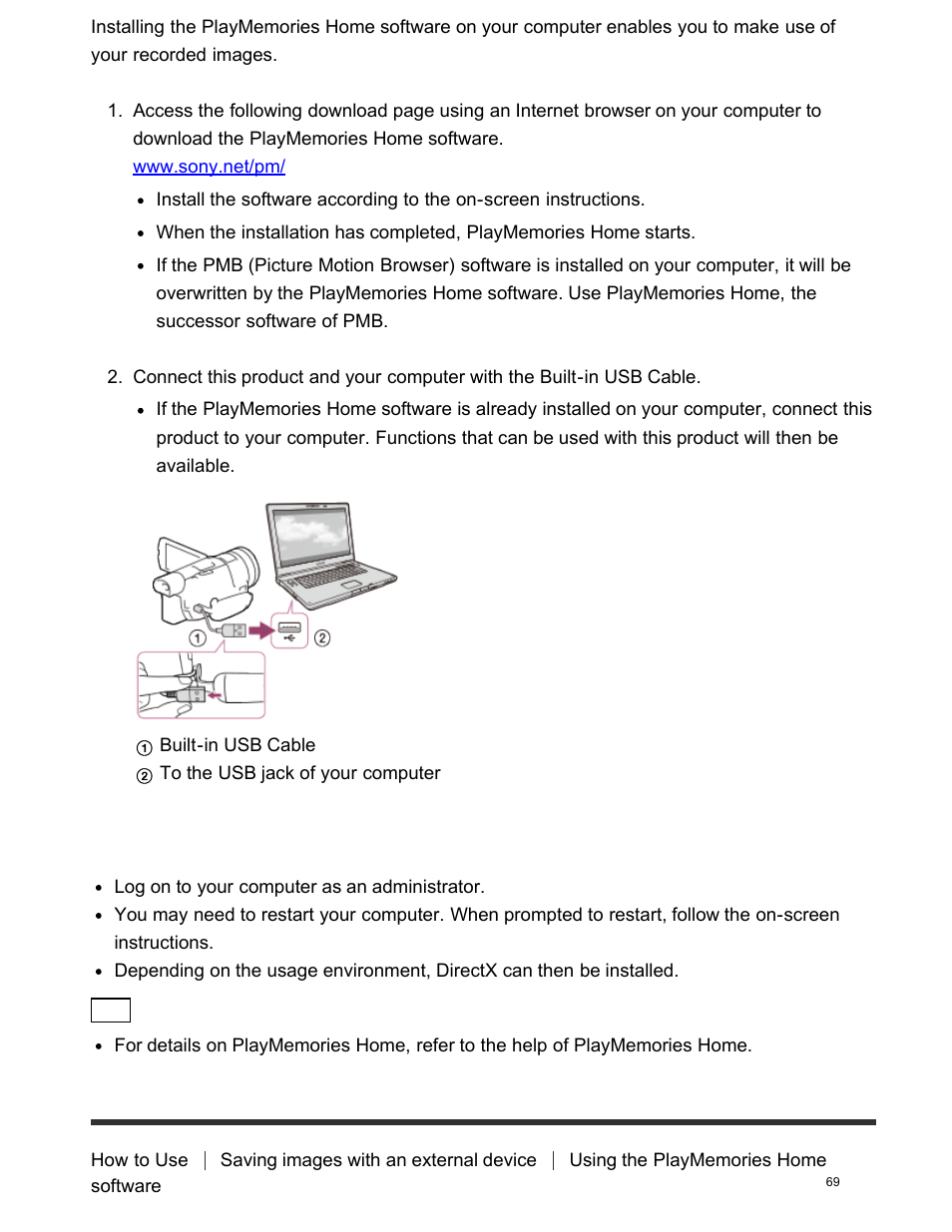 Disconnecting this product from the computer | Sony FDR-AX100 User Manual | Page 81 / 204