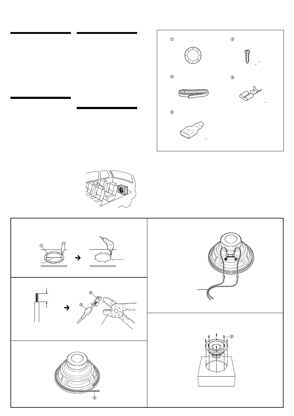 Installation/installation/ instalación/ 安裝 | Sony XS-L1000B User Manual | Page 2 / 2