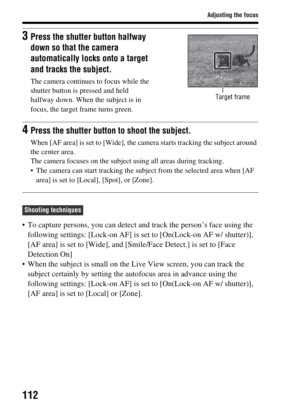 Sony SLT-A58 User Manual | Page 112 / 215