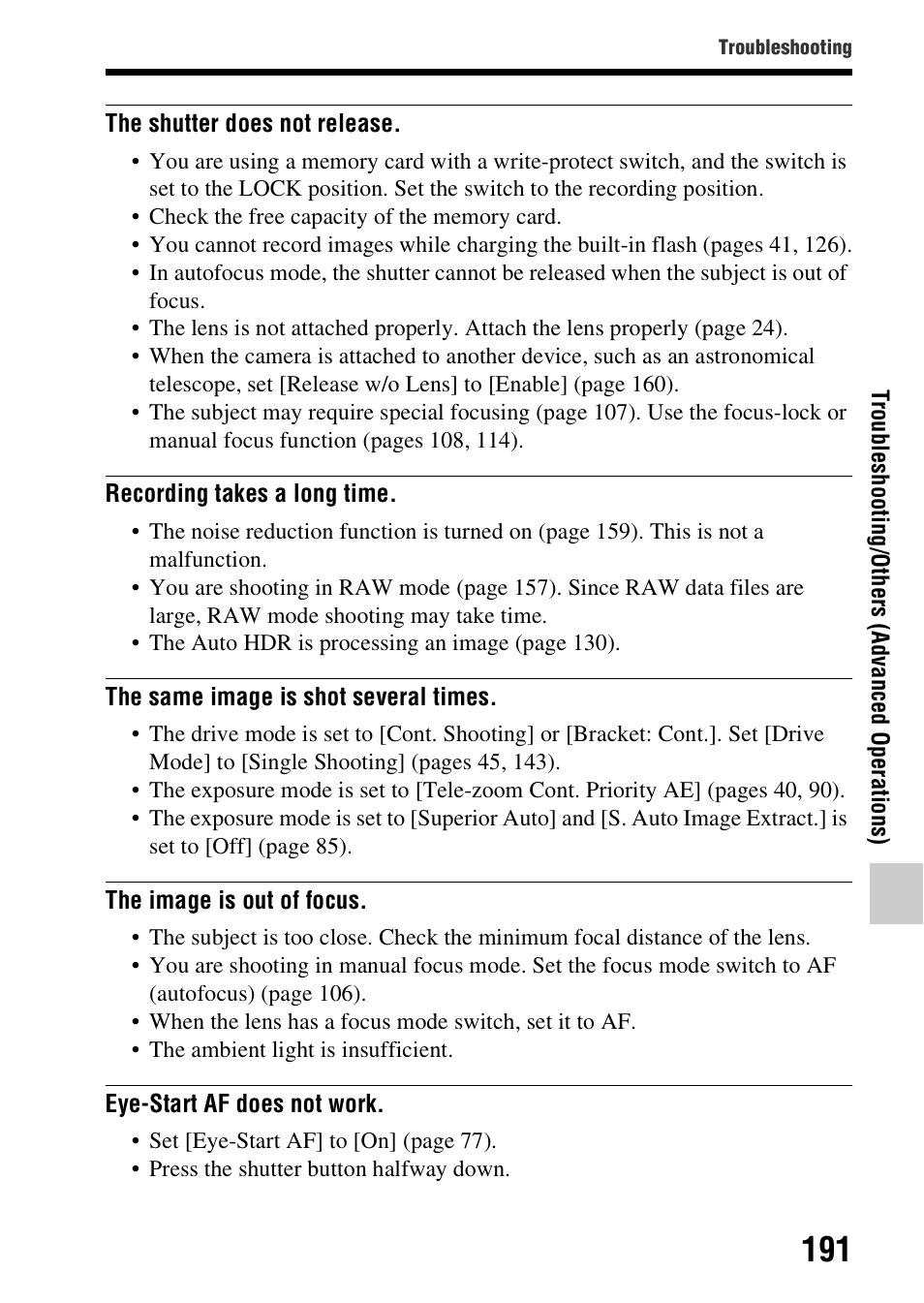 Sony SLT-A58 User Manual | Page 191 / 215