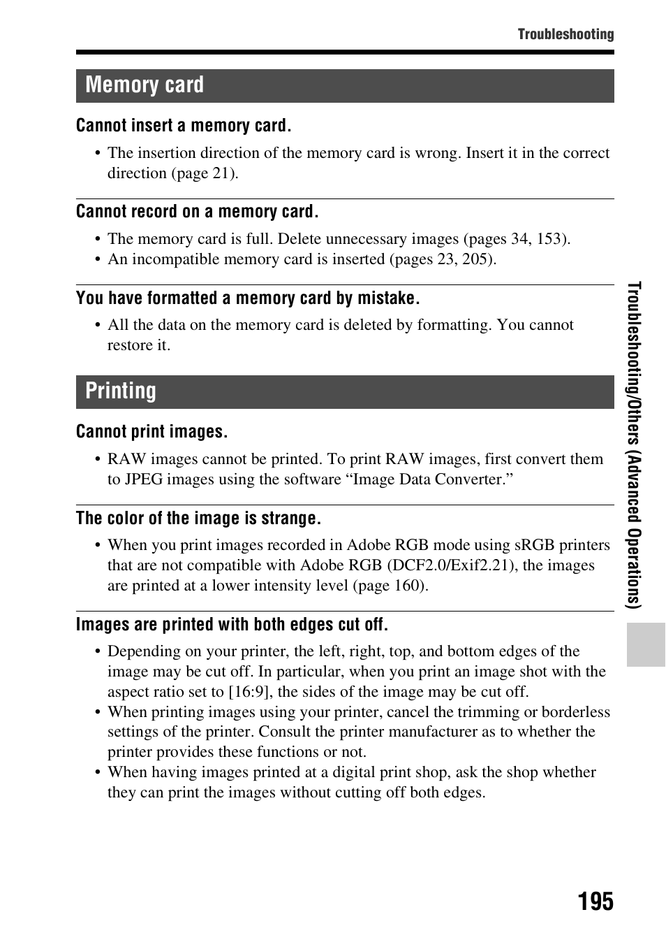 Sony SLT-A58 User Manual | Page 195 / 215
