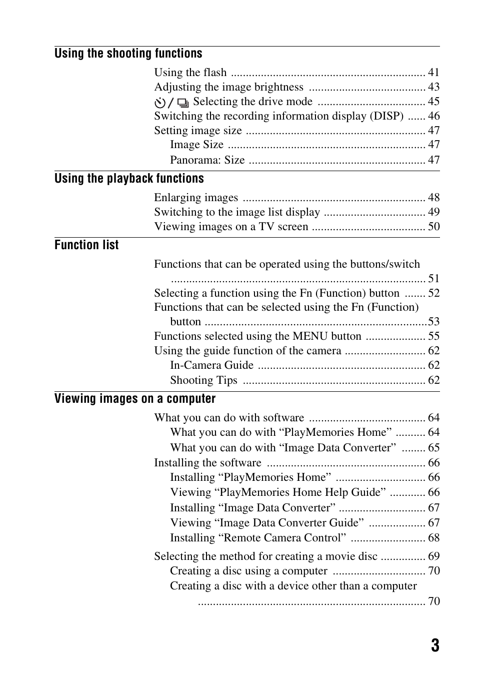 Sony SLT-A58 User Manual | Page 3 / 215