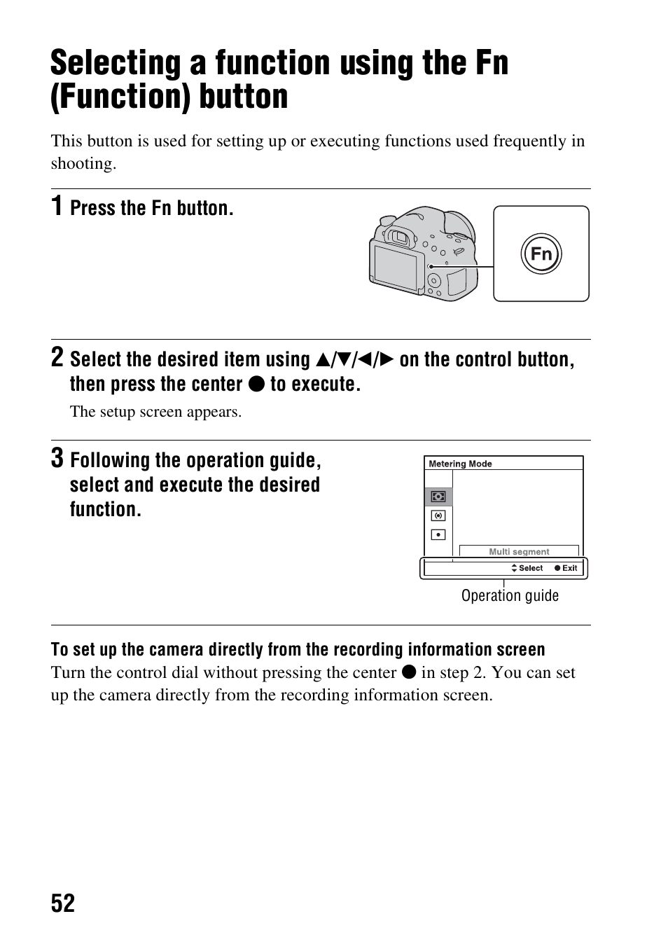 Sony SLT-A58 User Manual | Page 52 / 215