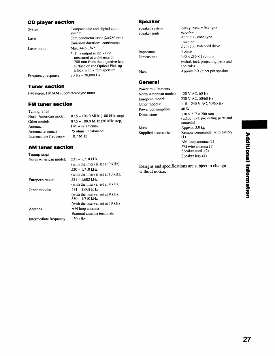 S' o | Sony CMT-EX22 User Manual | Page 27 / 28