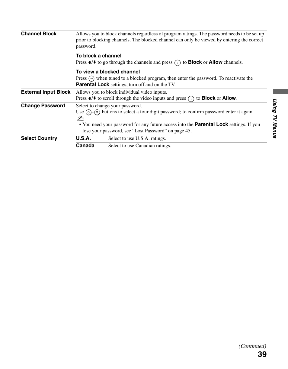 Sony KDL-37N4000 User Manual | Page 39 / 48