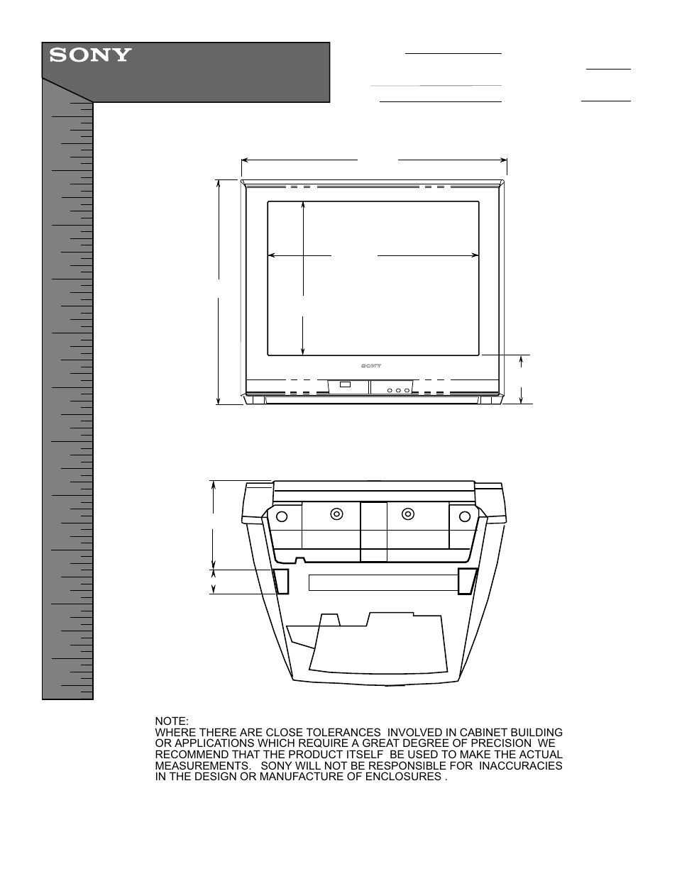 Sony KV-27FS17 User Manual | 1 page