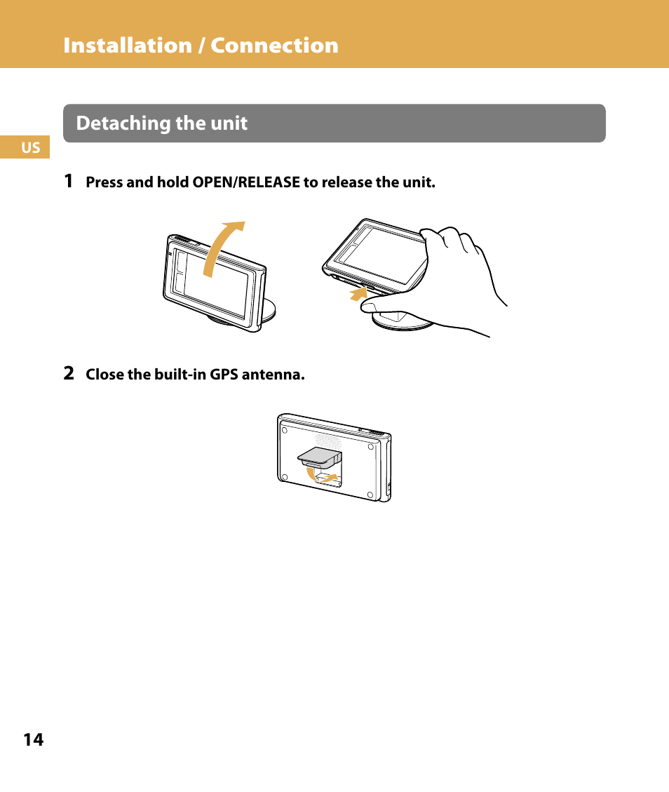 Installation / connection | Sony NV-U84 User Manual | Page 14 / 104