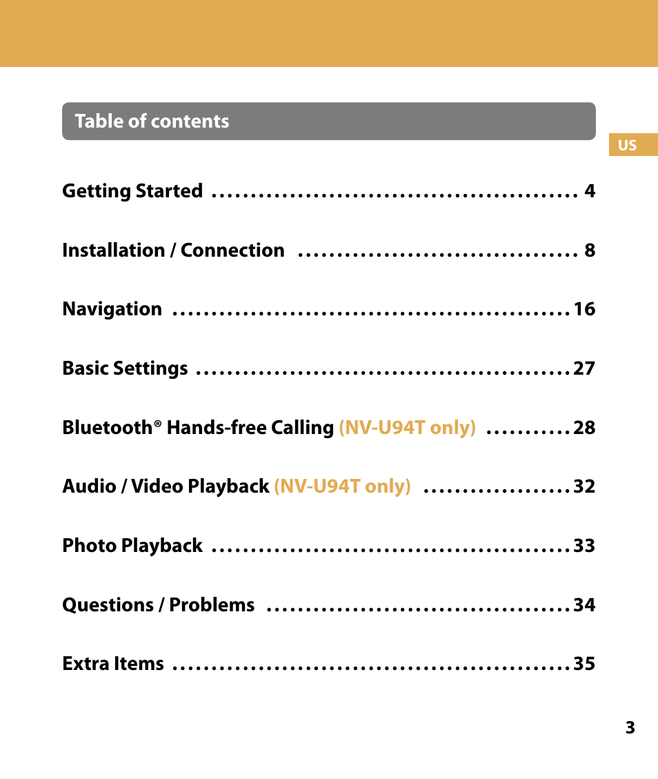 Sony NV-U84 User Manual | Page 3 / 104